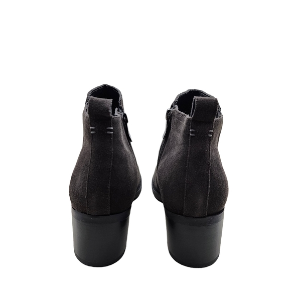 Easy Spirt Women's Gazer Round Toe Block Heel Zip-Up Leather Booties - 10 - Picture 5 of 9